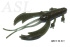 ASL "Рак" цвет №015, L- 7,5см (3"), 4шт/уп